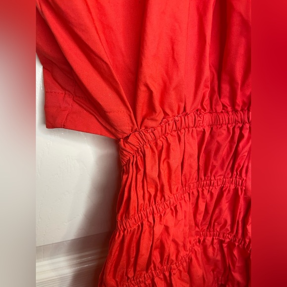 Proenza Schouler White Label Cotton Poplin Midi Dress in Poppy Size XXS - Picture 9 of 12